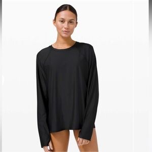 Lululemon Waterside Relaxed UVP Long Sleeve -XS Black